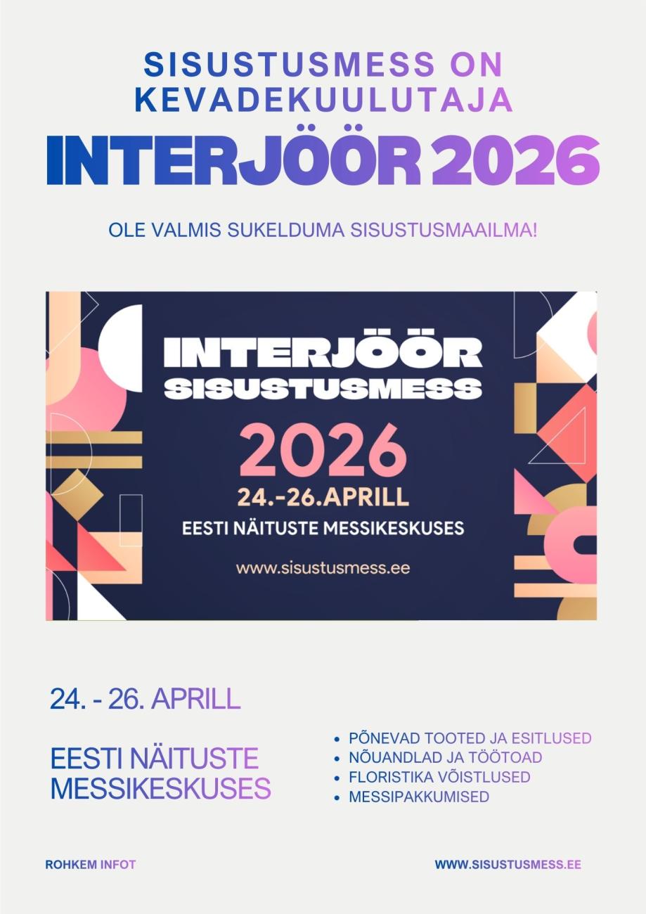 Sisustusmess INTERJÖÖR 2026 ja Disainilaat 2026 | Tallinna üritused ja ...